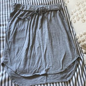Grey knee length skirt